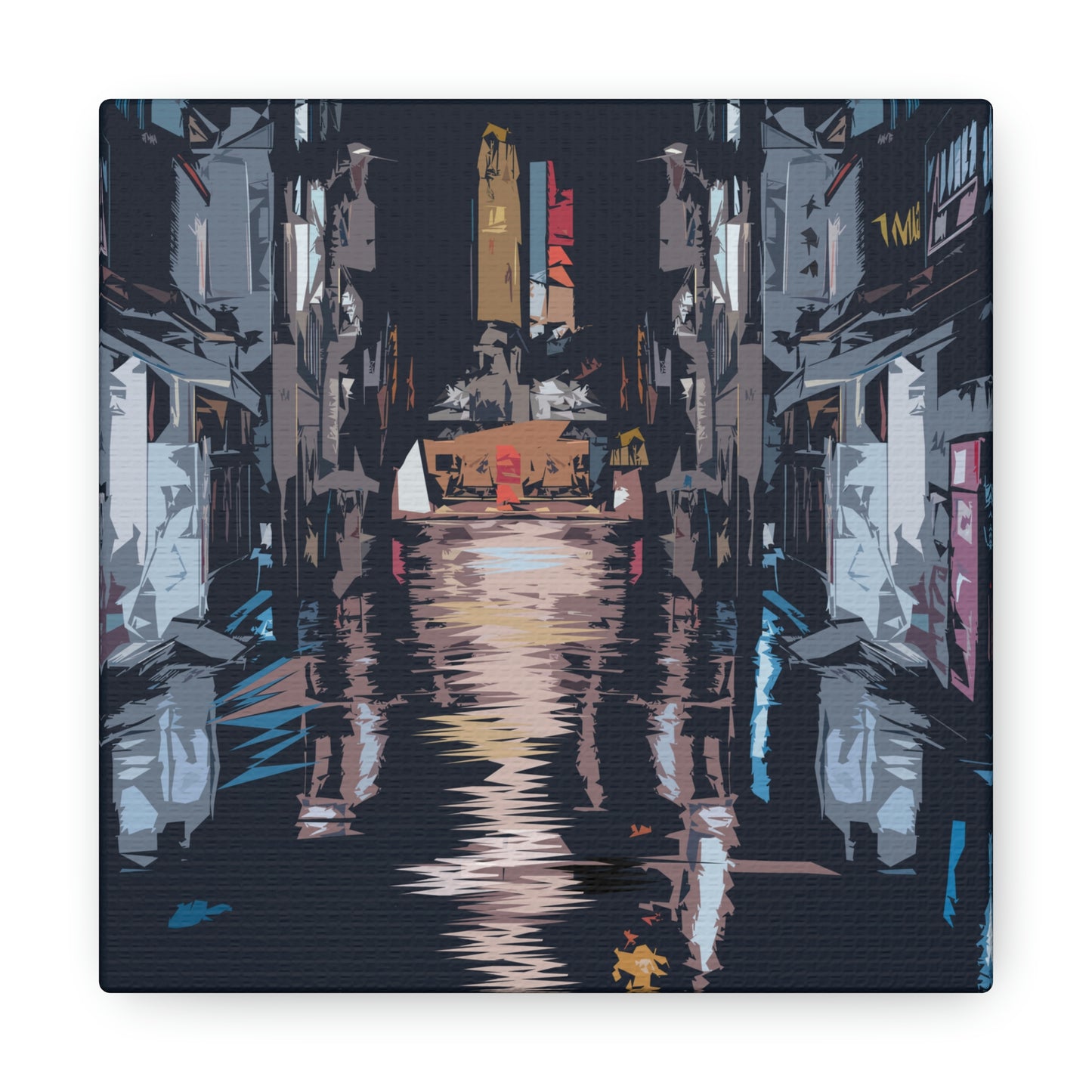 City Night Modern Abstract Classic Art Canvas Gallery Wraps