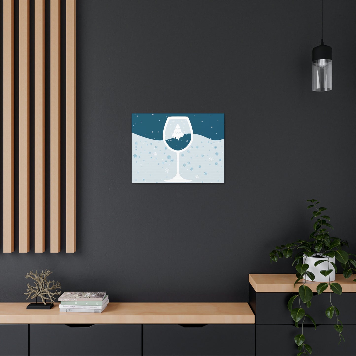 Ice Wine Winter Holidays Aesthetic Classic Art Canvas Gallery Wraps