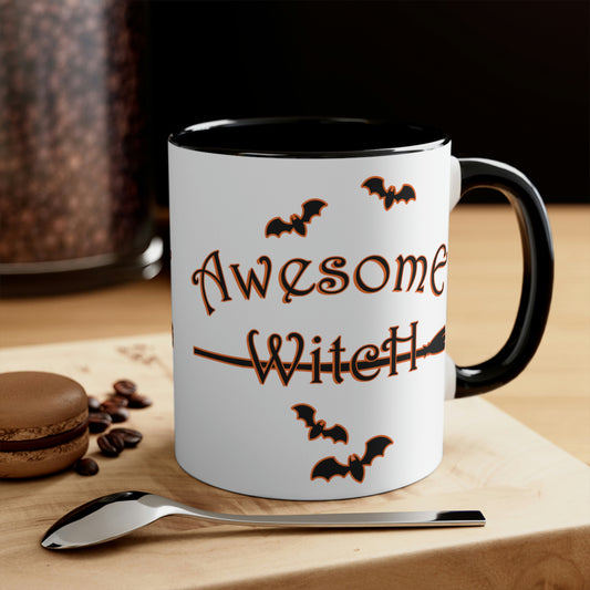 Awesome Witch Halloween Classic Accent Coffee Mug 11oz