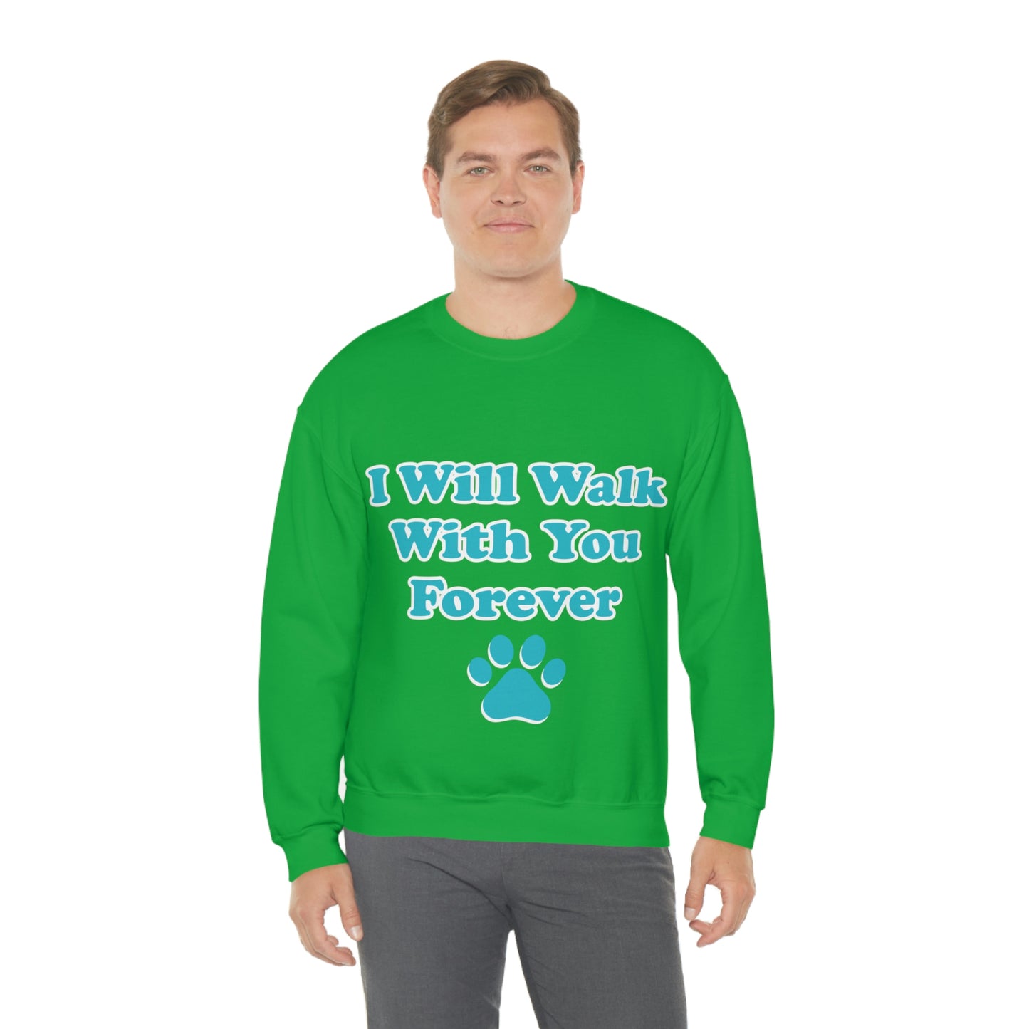 I Will Walk With You Forever Cat Lover Unisex Heavy Blend™ Crewneck Sweatshirt