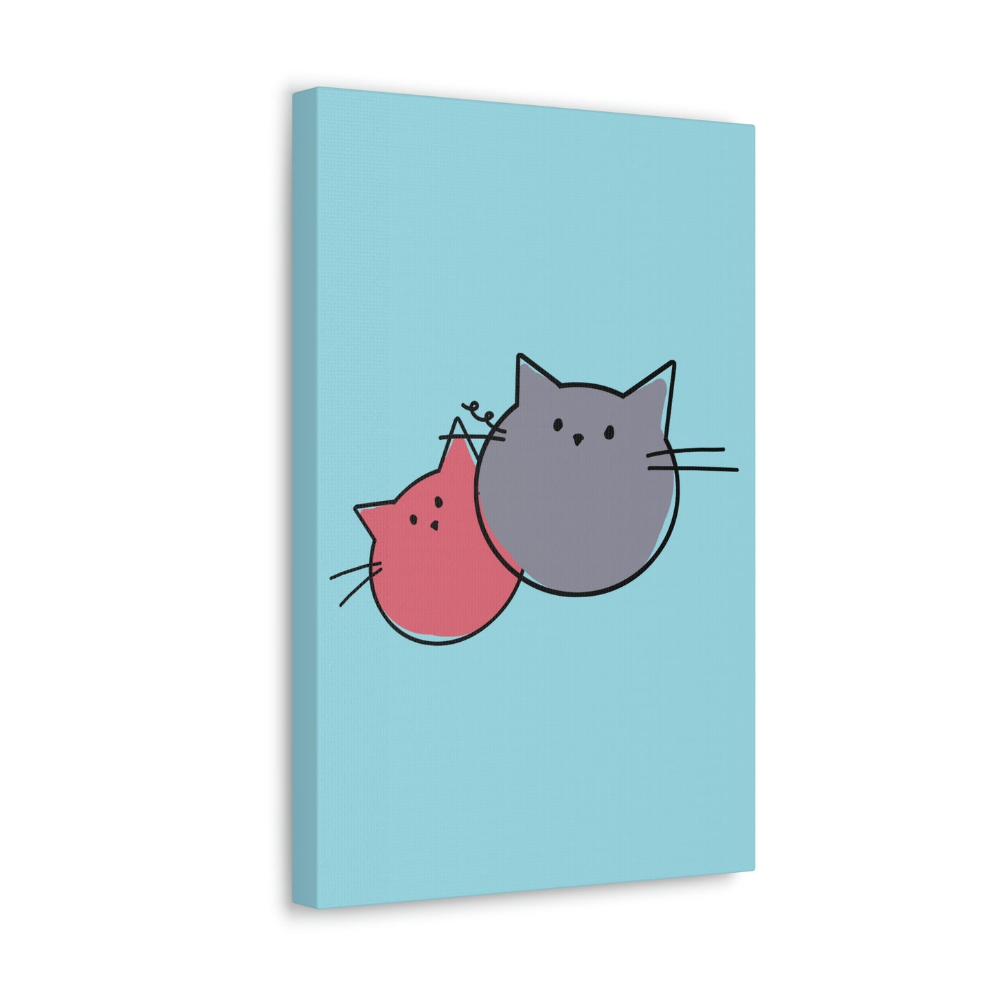 Funny Cartoon Cats Anime Meme Kawaii  Aesthetic Classic Art Canvas Gallery Wraps