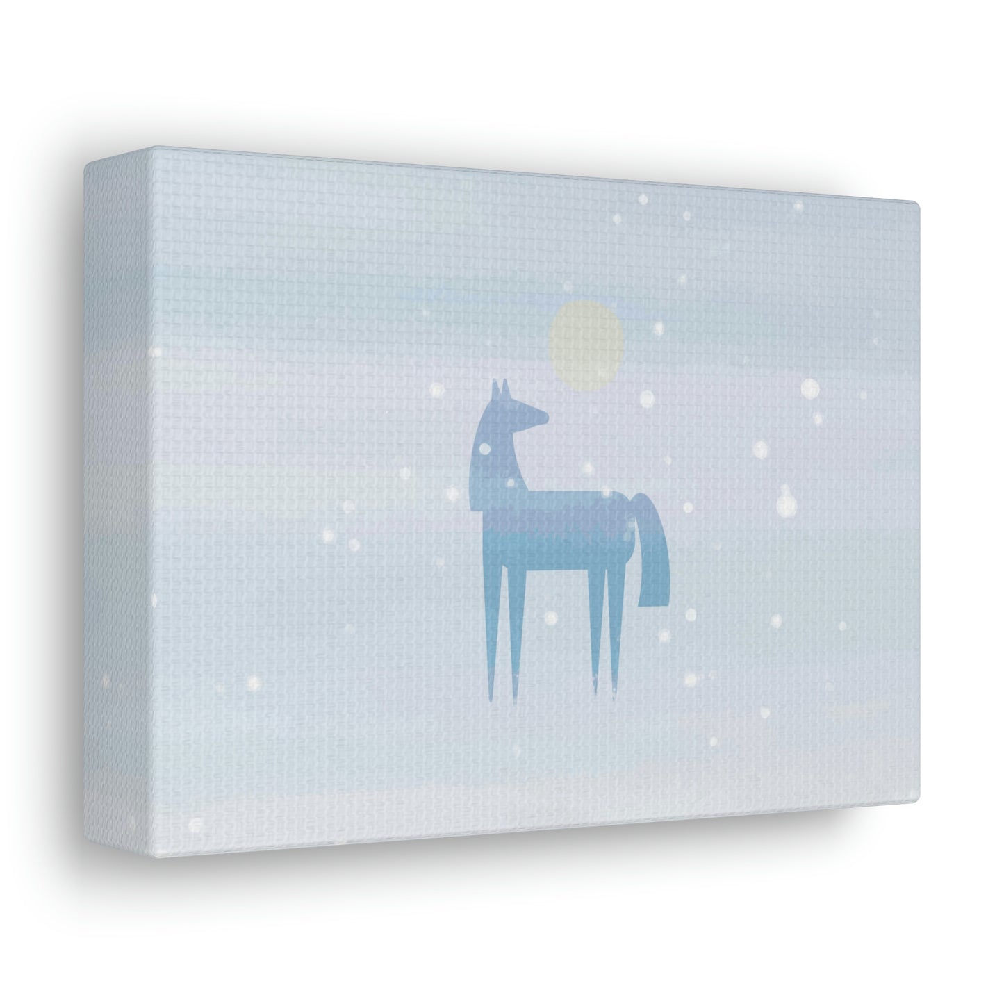 Horse Under the Snow Winter Landscape Art Aesthetic Classic Art Canvas Gallery Wraps