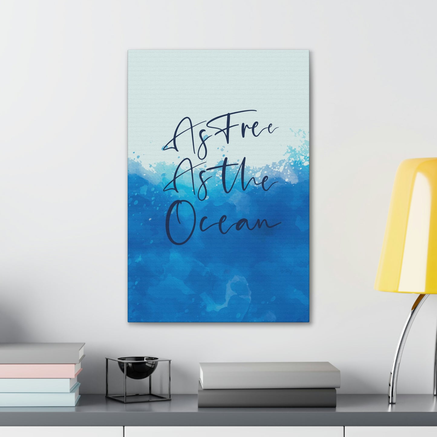 As Free As The Ocean Relationship Quotes Aesthetic Classic Art Canvas Gallery Wraps