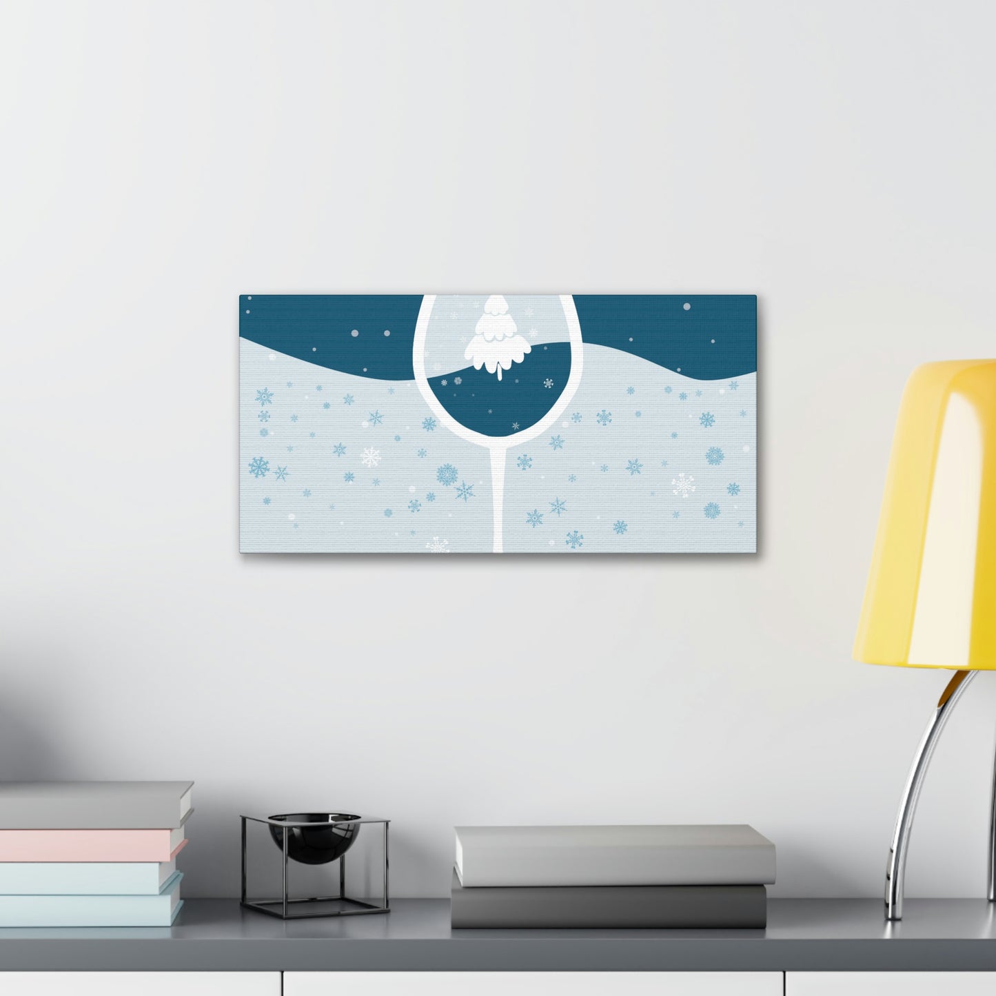 Ice Wine Winter Holidays Aesthetic Classic Art Canvas Gallery Wraps