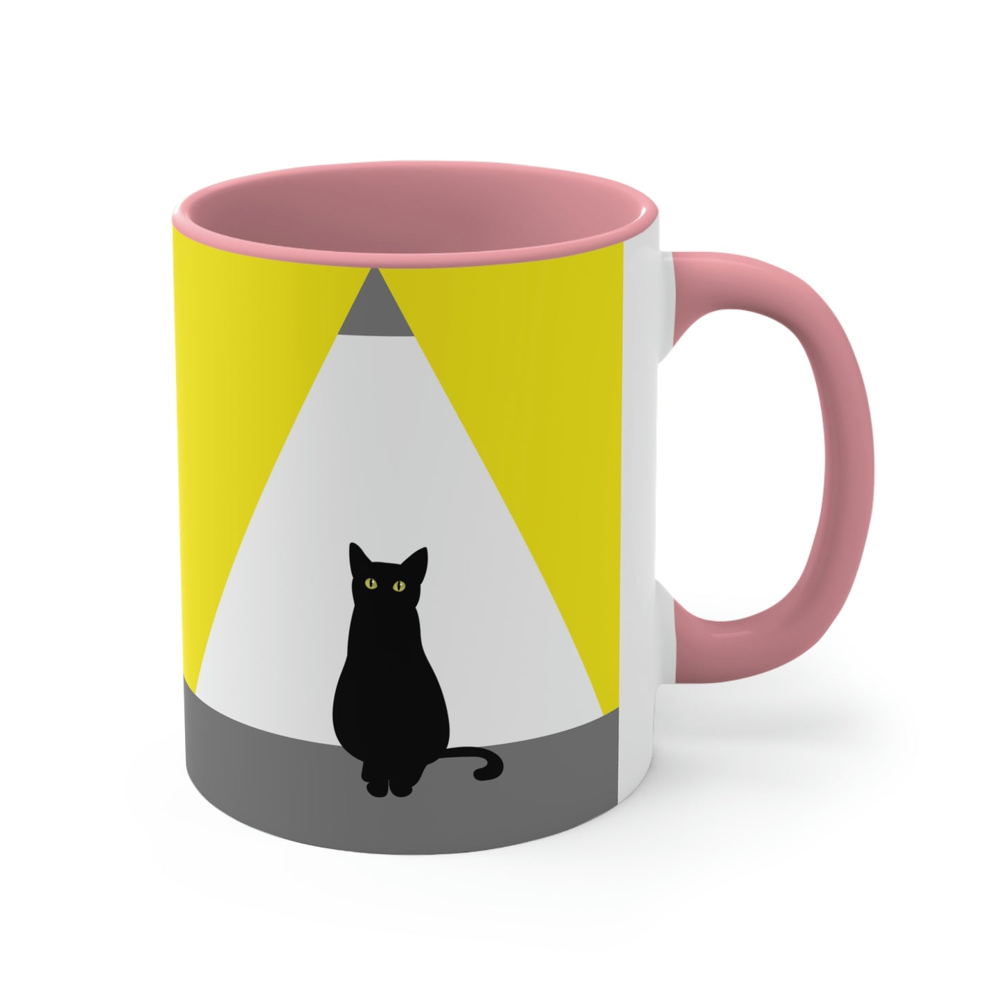 Black Cat Watching Lord of Light Looking At Sunset Classic Accent Coffee Mug 11oz