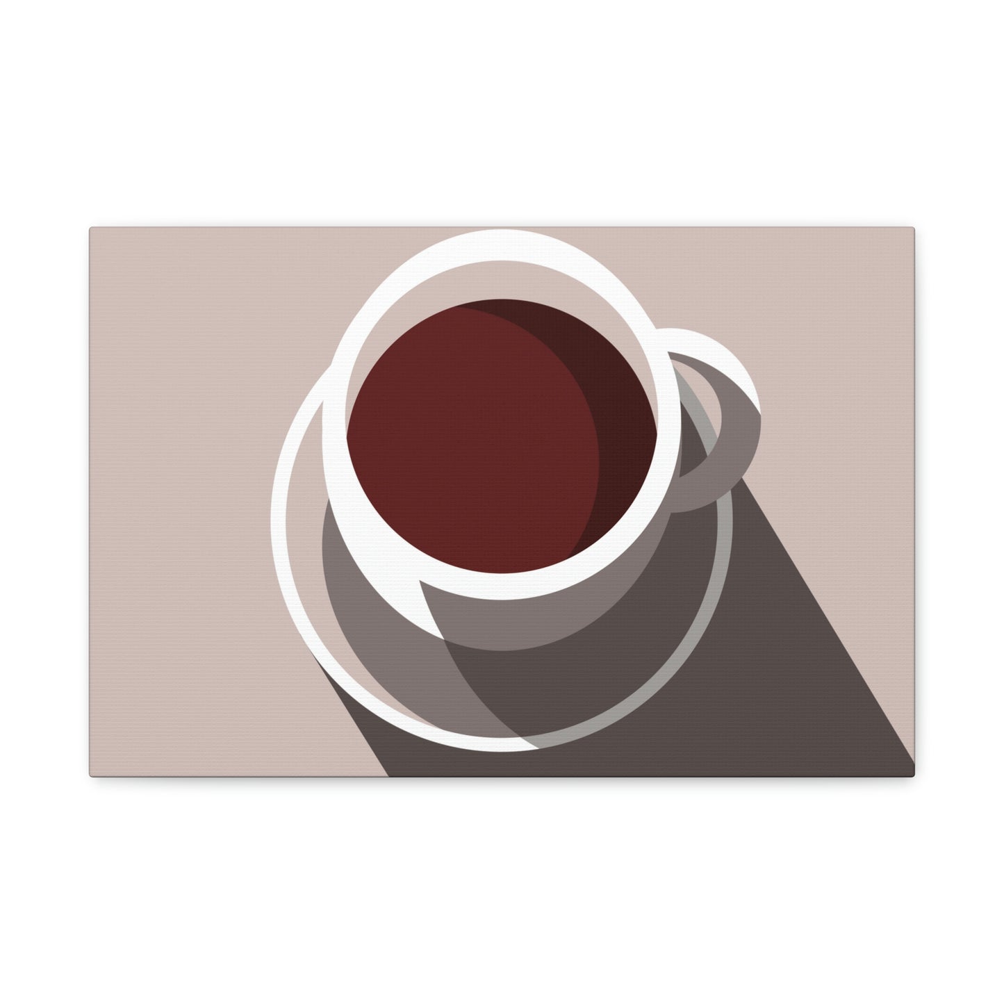 Cup Of Coffee Minimal Art Aesthetic Beige Aesthetic Classic Art Canvas Gallery Wraps