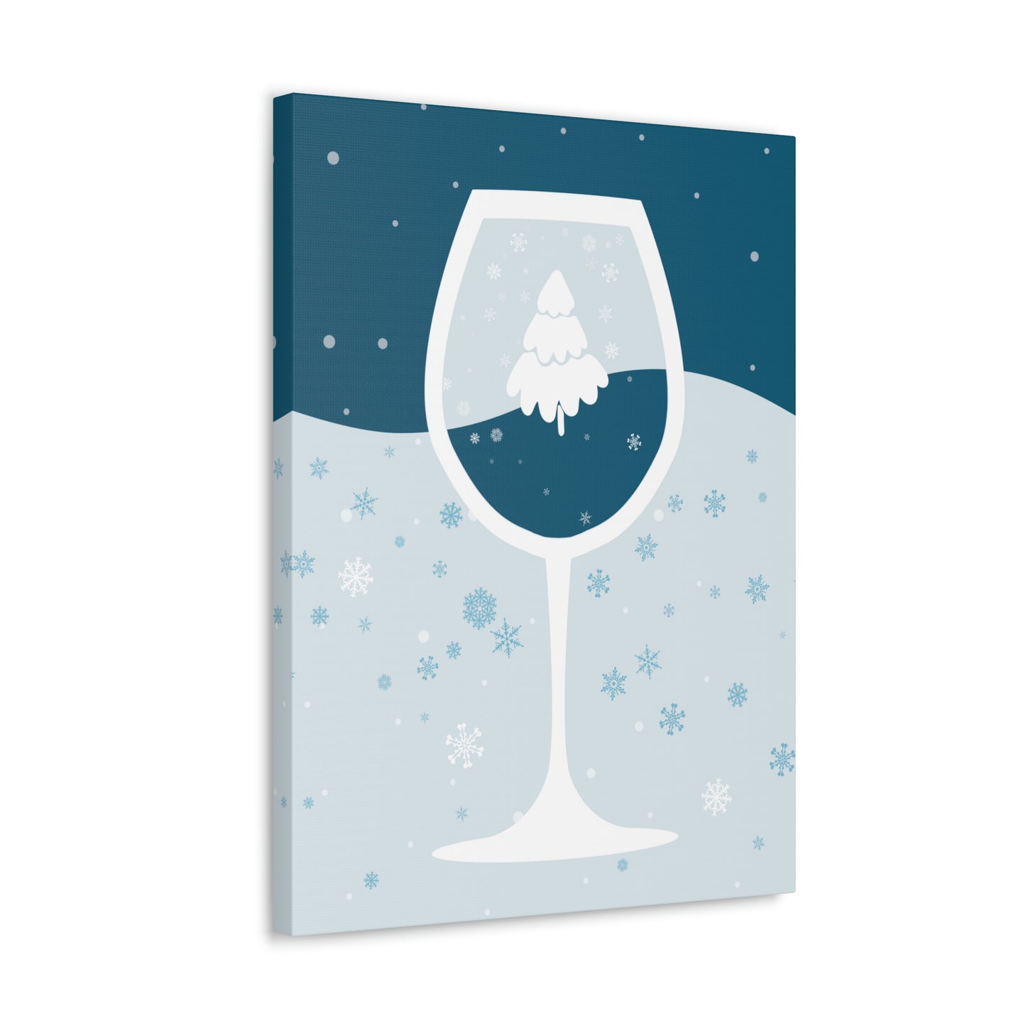 Ice Wine Winter Holidays Aesthetic Classic Art Canvas Gallery Wraps