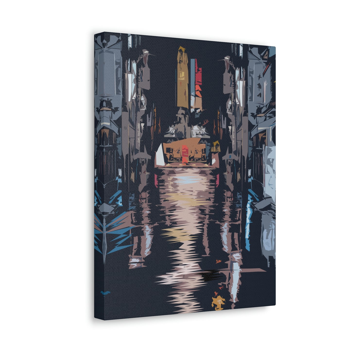 City Night Modern Abstract Classic Art Canvas Gallery Wraps