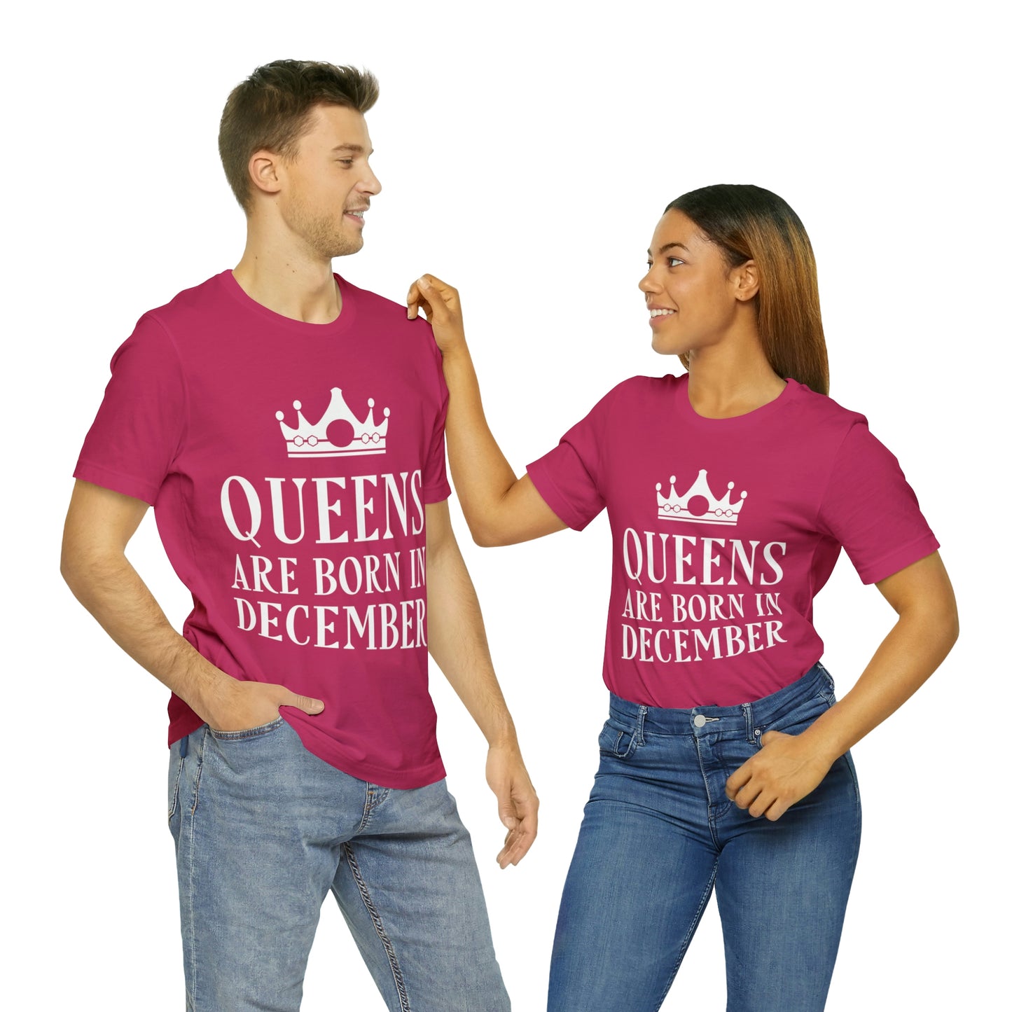 Queens Are Born in December Unisex Jersey Short Sleeve T-Shirt