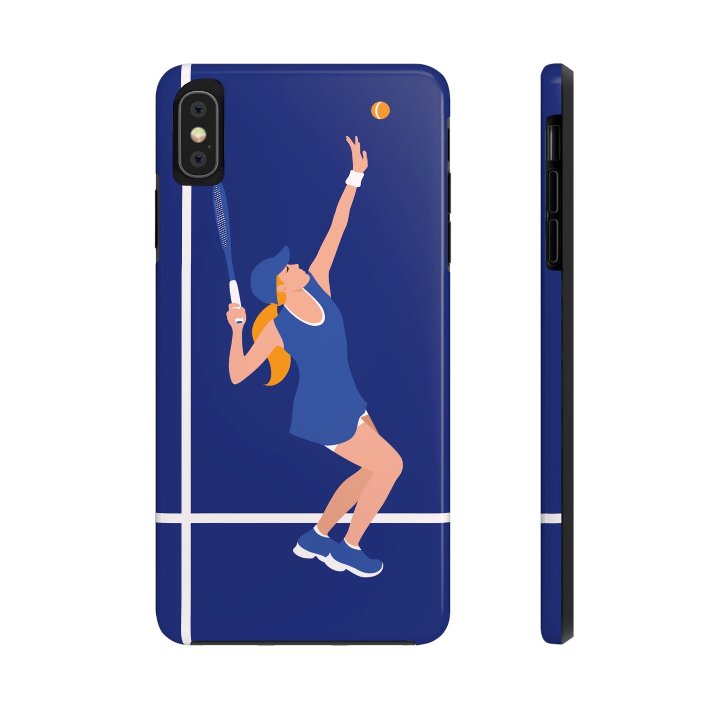 Tennis Player Blue Art Sports Team Tough Phone Cases Case-Mate