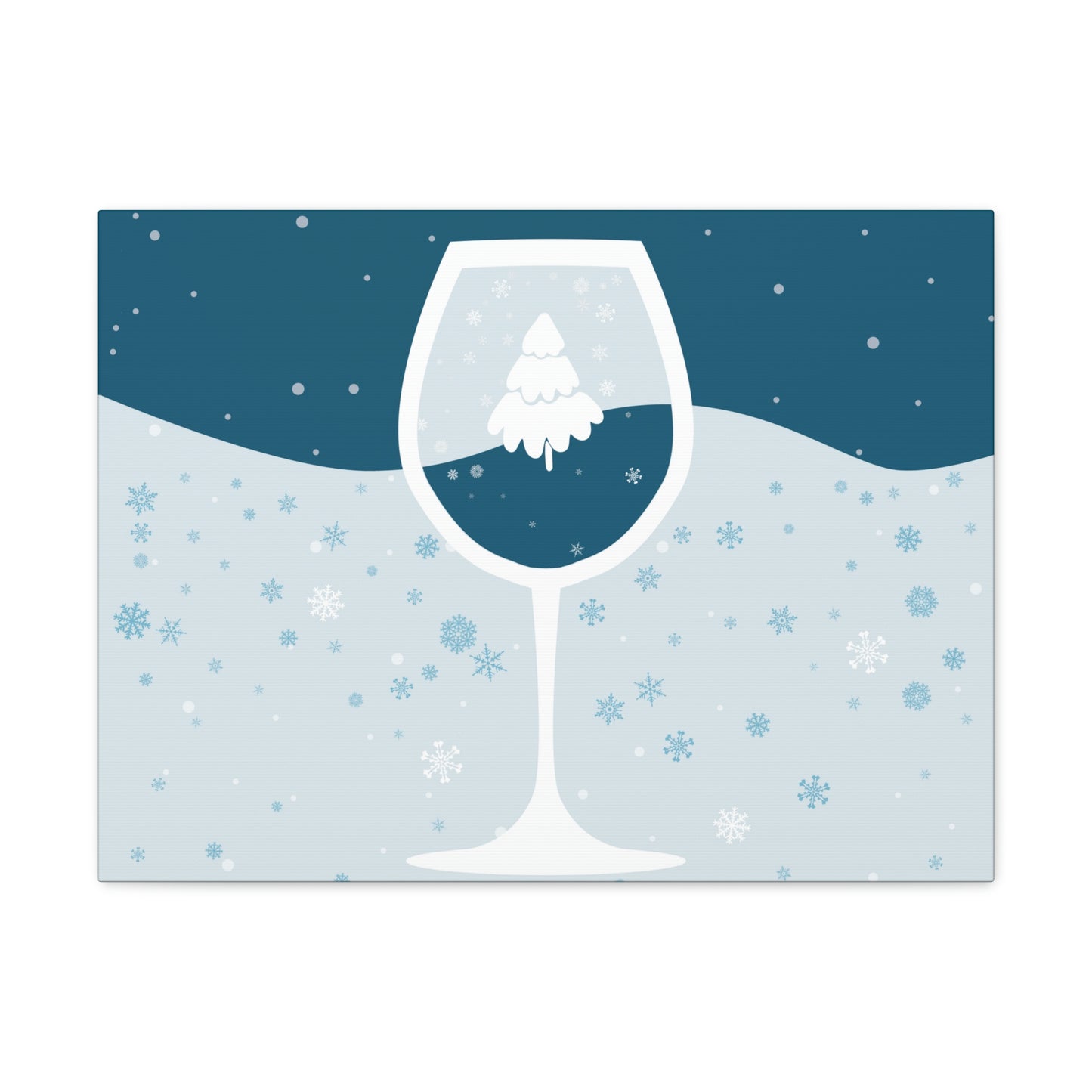 Ice Wine Winter Holidays Aesthetic Classic Art Canvas Gallery Wraps