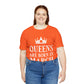 Queens Are Born in March Happy Birthday  Unisex Jersey Short Sleeve T-Shirt