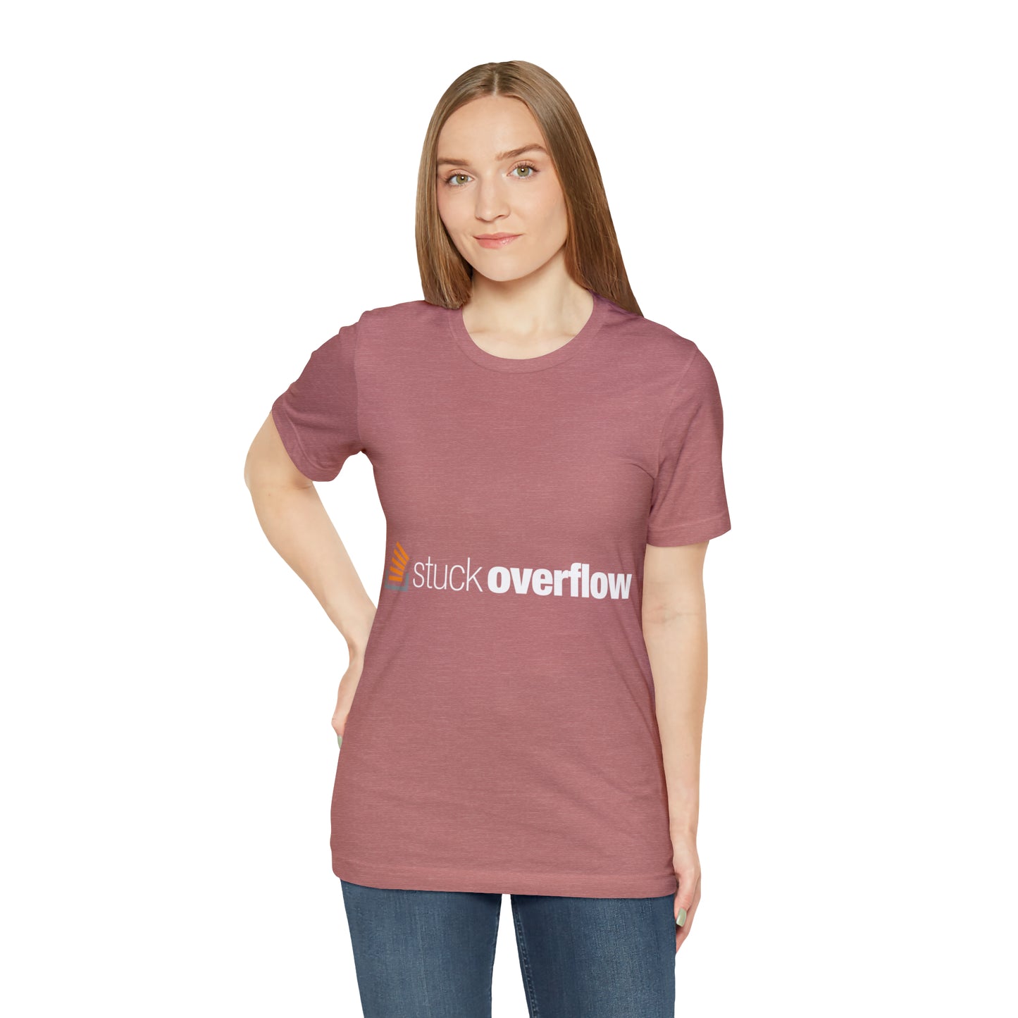 Stack Overflow Funny IT Developer Programming Nerdy Unisex Jersey Short Sleeve T-Shirt