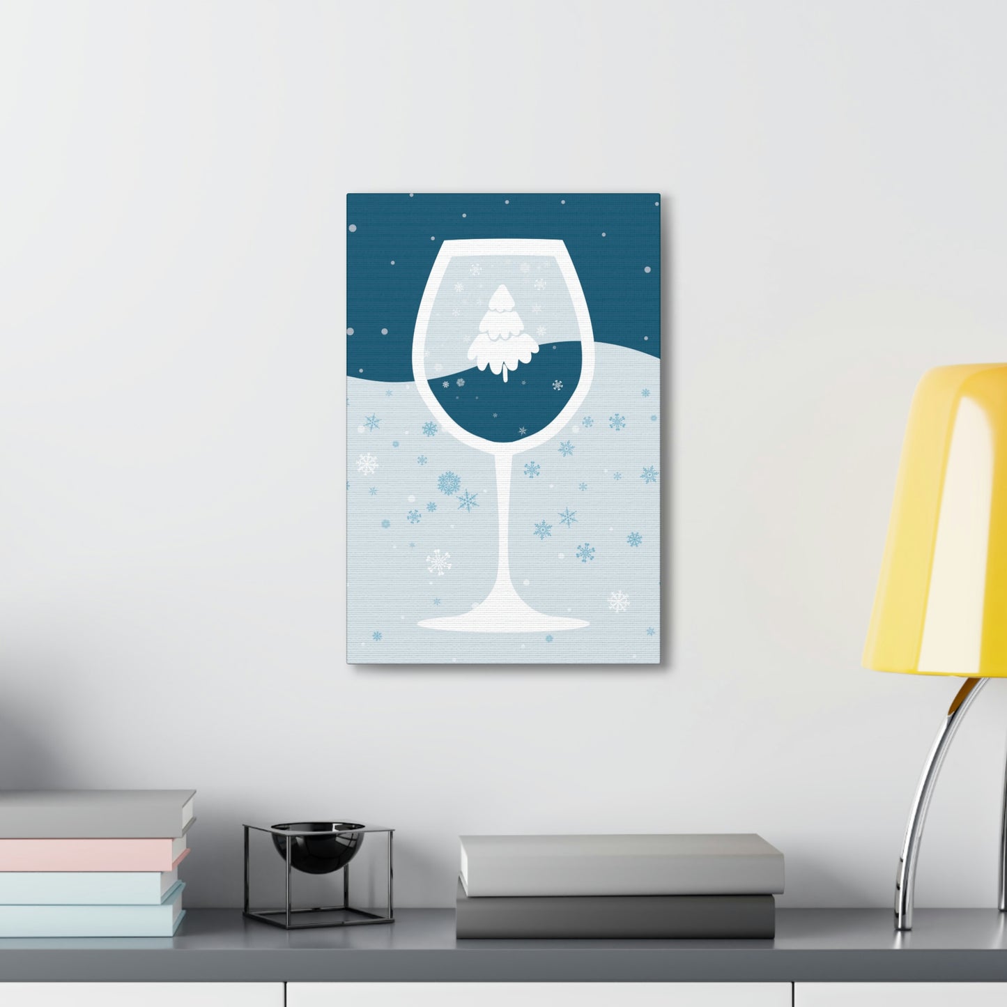 Ice Wine Winter Holidays Aesthetic Classic Art Canvas Gallery Wraps