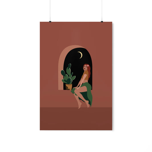Island Girl Siesta Freen Plant Boho Style Art Classic Premium Matte Vertical Posters
