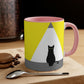 Black Cat Watching Lord of Light Looking At Sunset Classic Accent Coffee Mug 11oz