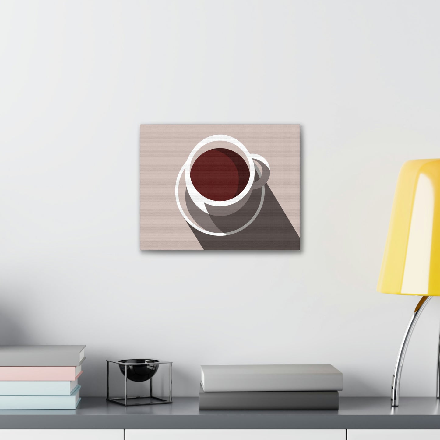 Cup Of Coffee Minimal Art Aesthetic Beige Aesthetic Classic Art Canvas Gallery Wraps