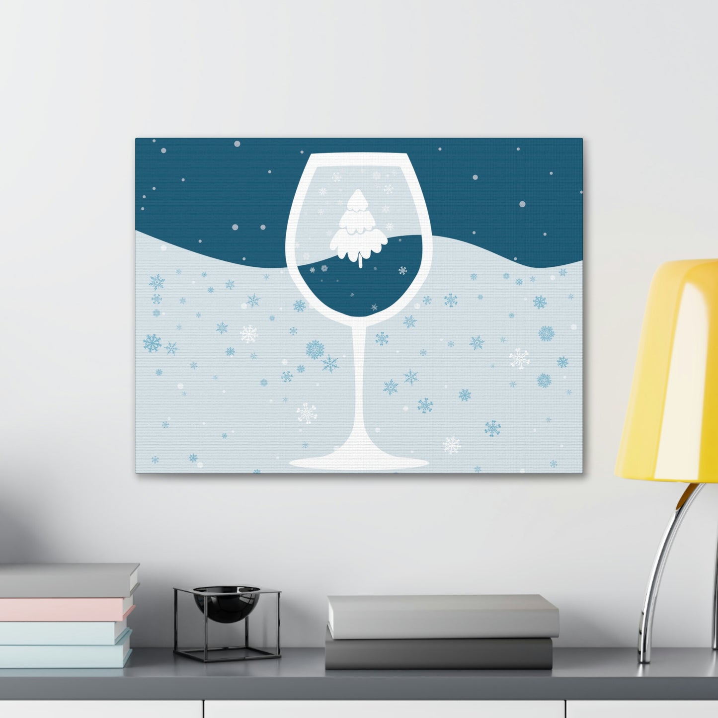 Ice Wine Winter Holidays Aesthetic Classic Art Canvas Gallery Wraps