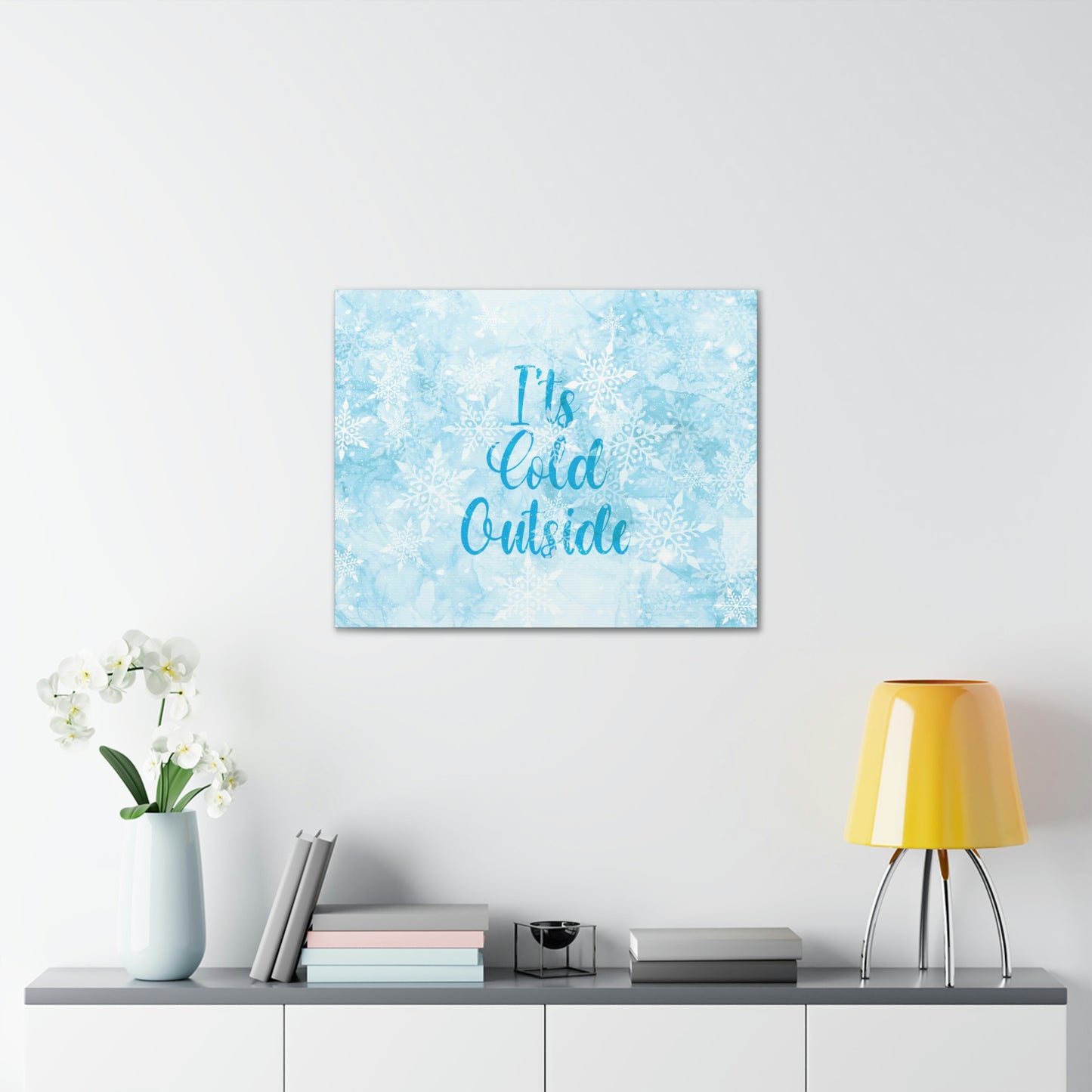 It`s Cold Outside Winter Snow Aesthetic Classic Art Canvas Gallery Wraps