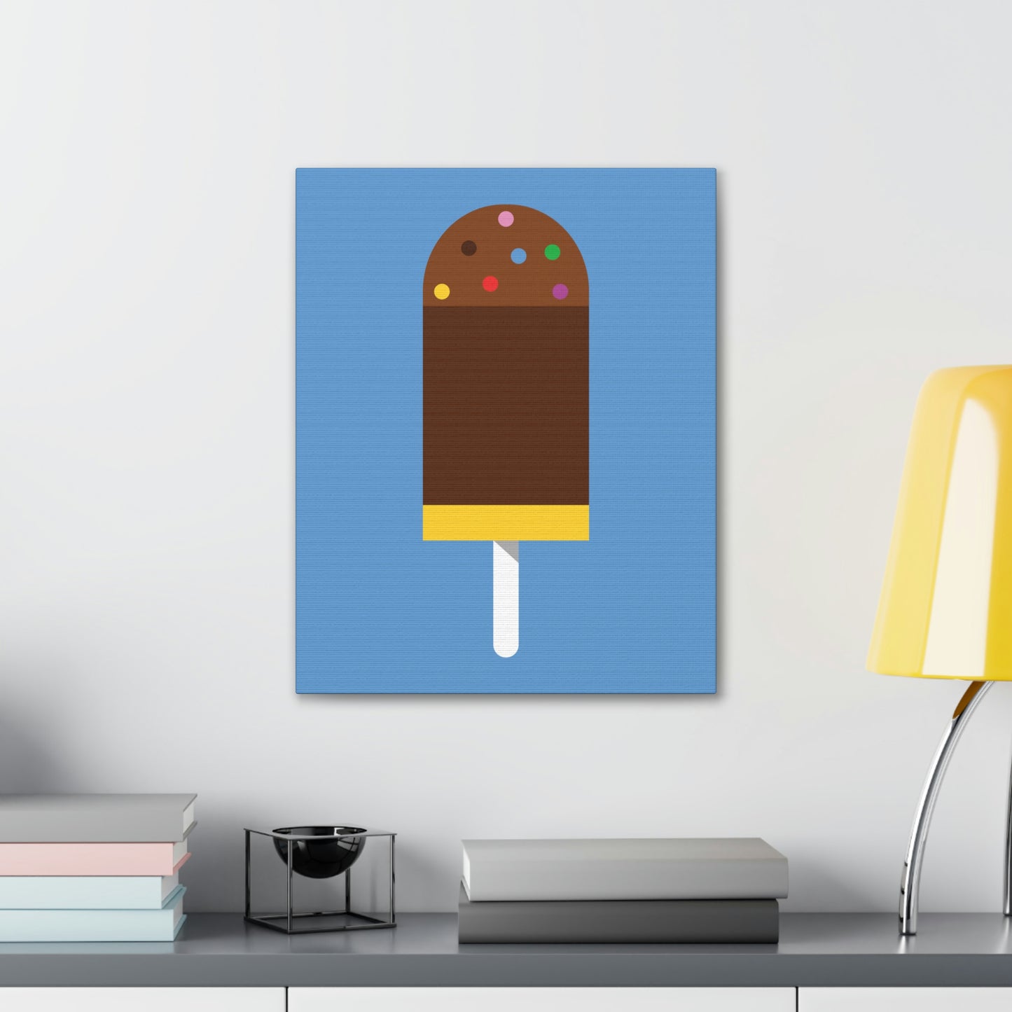 Ice Cream Lover Minimal Abstract Aesthetic Classic Art Canvas Gallery Wraps