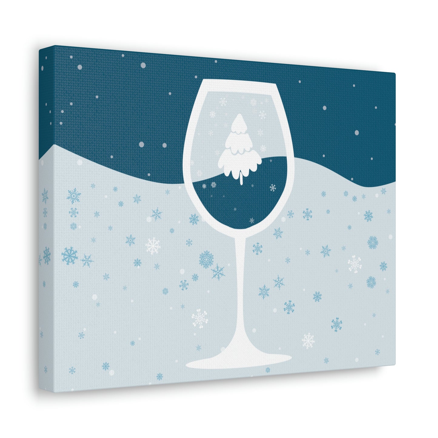 Ice Wine Winter Holidays Aesthetic Classic Art Canvas Gallery Wraps