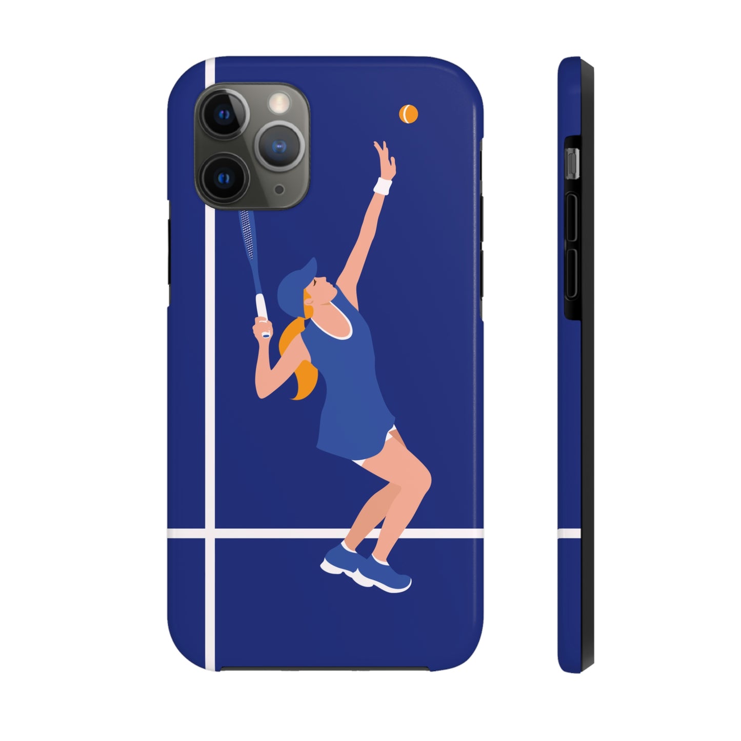 Tennis Player Blue Art Sports Team Tough Phone Cases Case-Mate