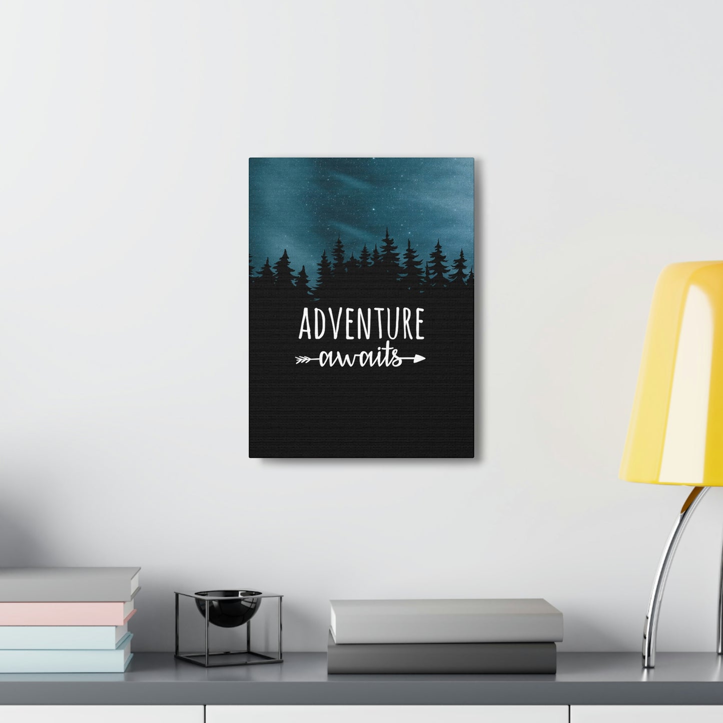 Adventure Awaits Art Vacation Landscape Explore Aesthetic Classic Art Canvas Gallery Wraps