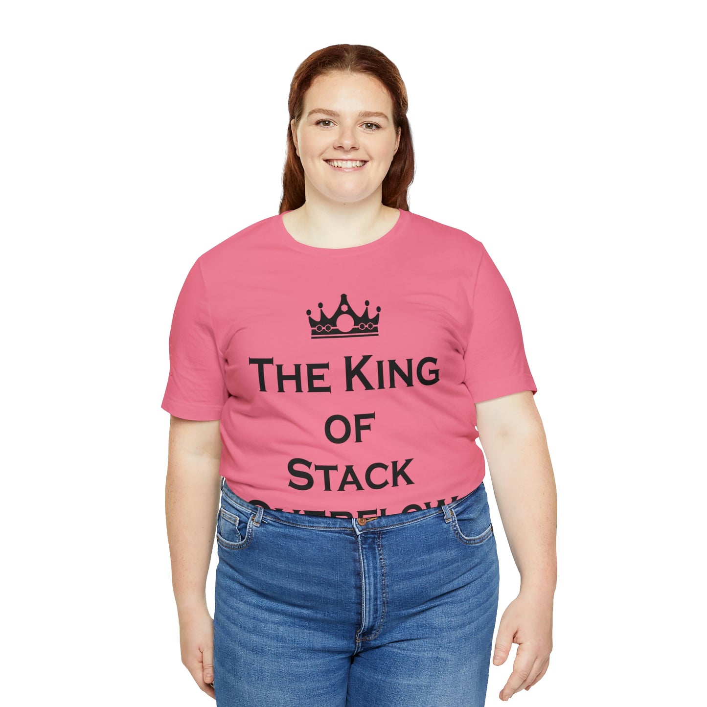 The King of Stack Overflow IT Funny Coding Unisex Jersey Short Sleeve T-Shirt