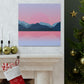 Landscape Mountains Nature Watercolor Sunset Water Classic Art Canvas Gallery Wraps