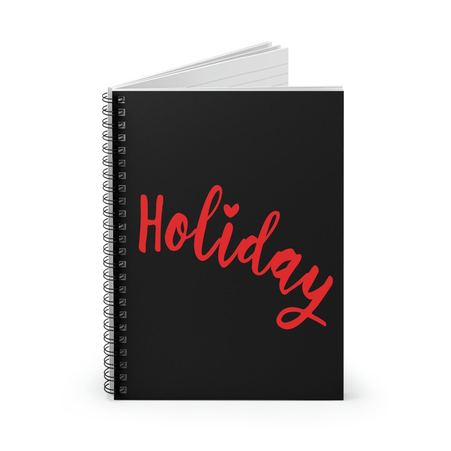 Holidays Red Text Weekend Quotes Spiral Notebook Ruled Line