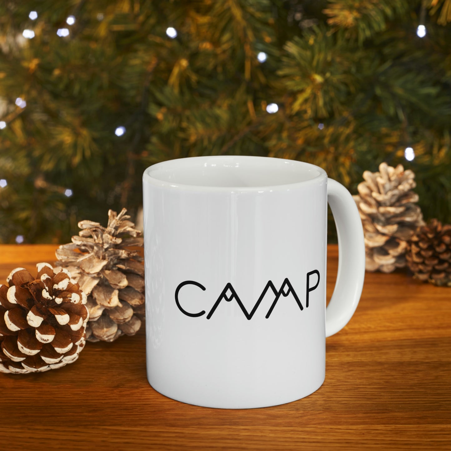 Camping Typography Minimal Art Ceramic Mug 11oz