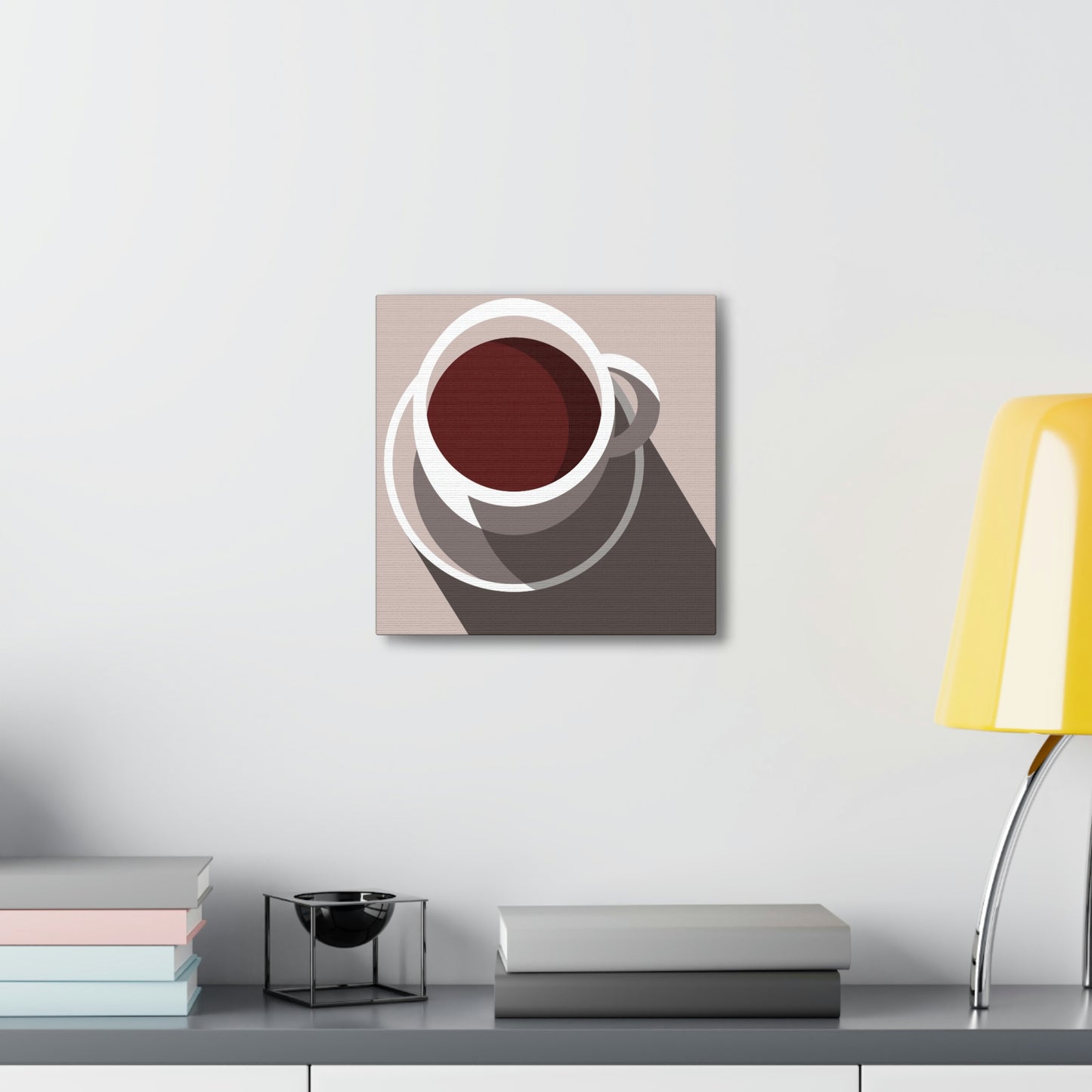 Cup Of Coffee Minimal Art Aesthetic Beige Aesthetic Classic Art Canvas Gallery Wraps