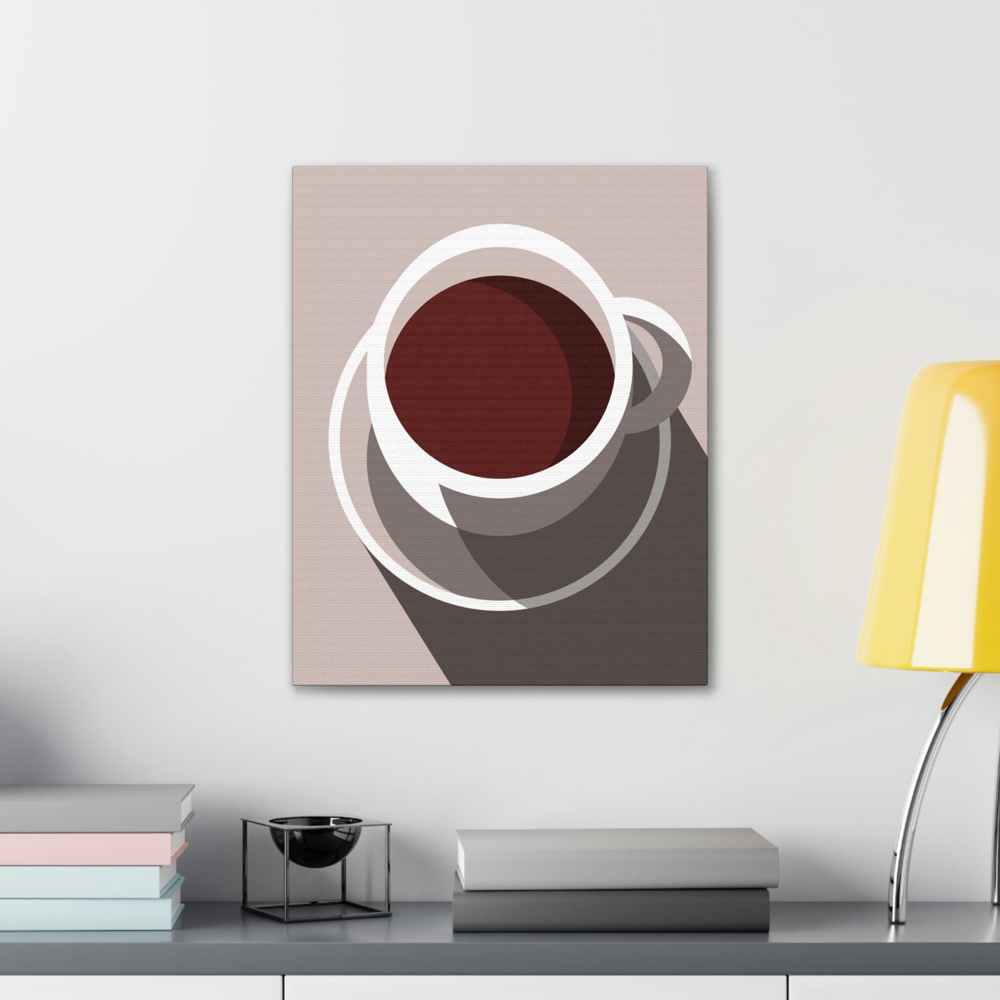 Cup Of Coffee Minimal Art Aesthetic Beige Aesthetic Classic Art Canvas Gallery Wraps