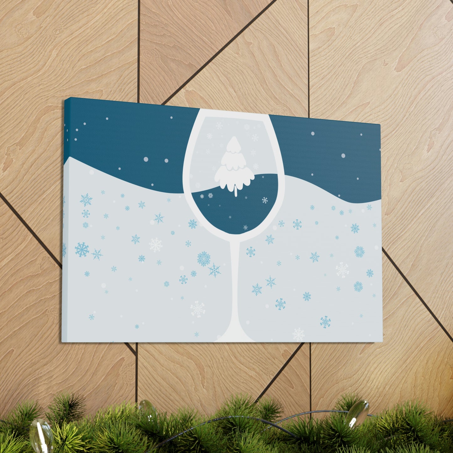 Ice Wine Winter Holidays Aesthetic Classic Art Canvas Gallery Wraps