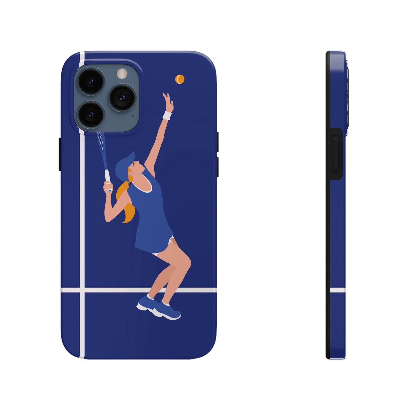 Tennis Player Blue Art Sports Team Tough Phone Cases Case-Mate