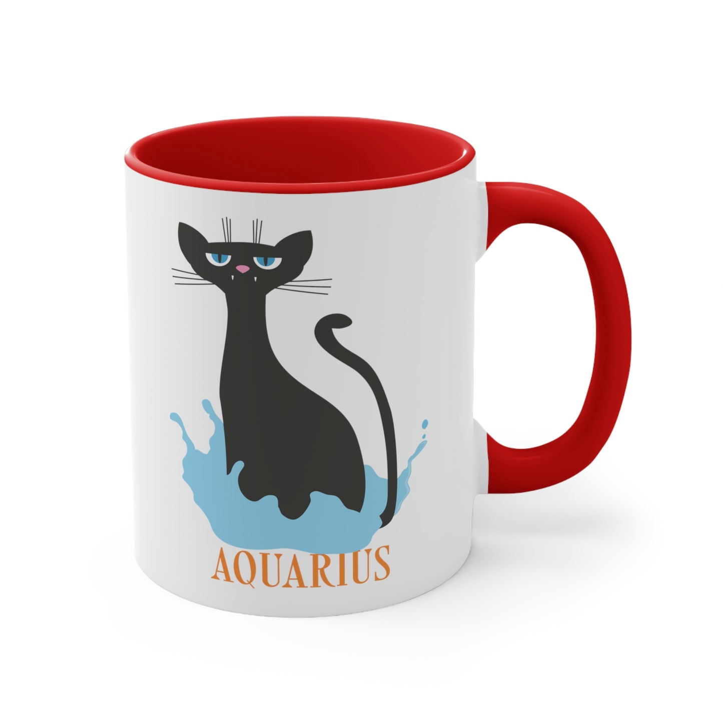 Aquarius Cat Zodiac Sign Classic Accent Coffee Mug 11oz