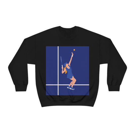 Tennis Player Blue Art Sports Team Unisex Heavy Blend™ Crewneck Sweatshirt