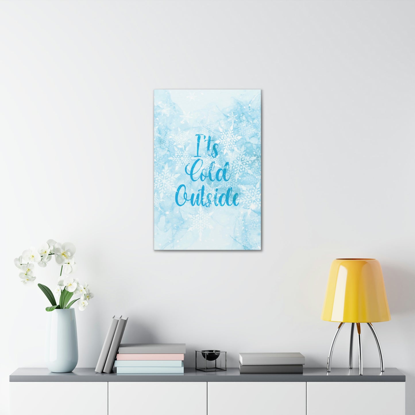 It`s Cold Outside Winter Snow Aesthetic Classic Art Canvas Gallery Wraps