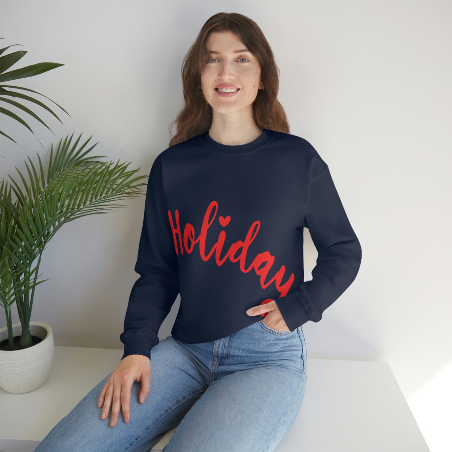 Holidays Red Text Weekend Quotes Unisex Heavy Blend™ Crewneck Sweatshirt