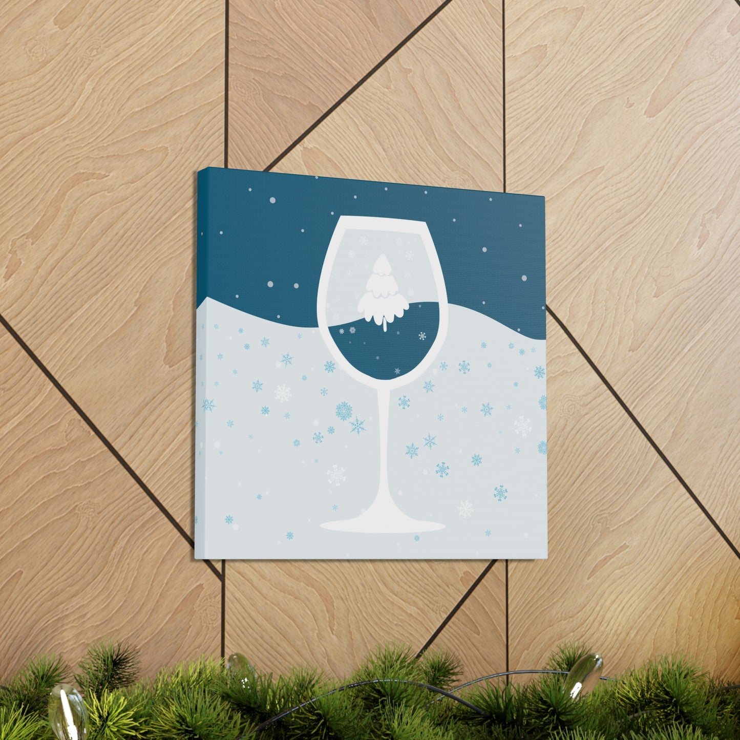 Ice Wine Winter Holidays Aesthetic Classic Art Canvas Gallery Wraps