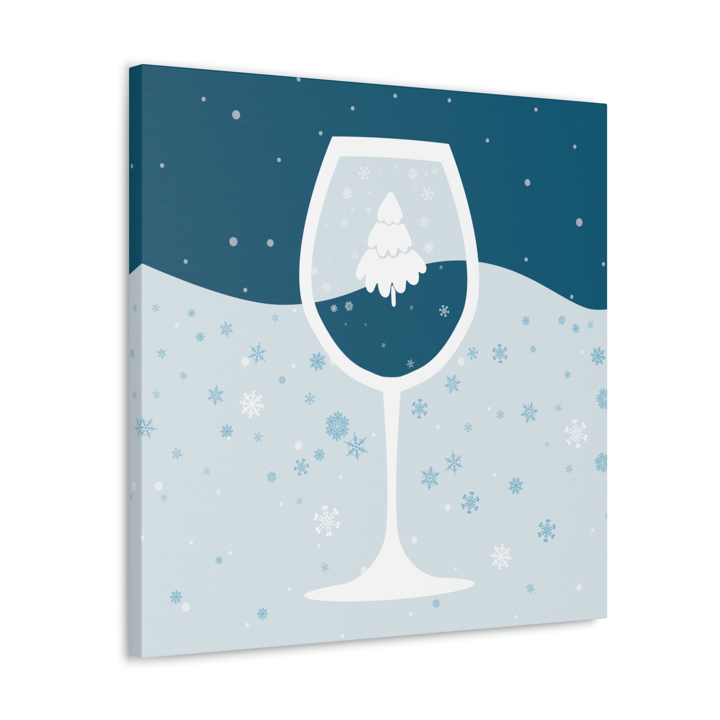 Ice Wine Winter Holidays Aesthetic Classic Art Canvas Gallery Wraps