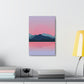 Landscape Mountains Nature Watercolor Sunset Water Classic Art Canvas Gallery Wraps