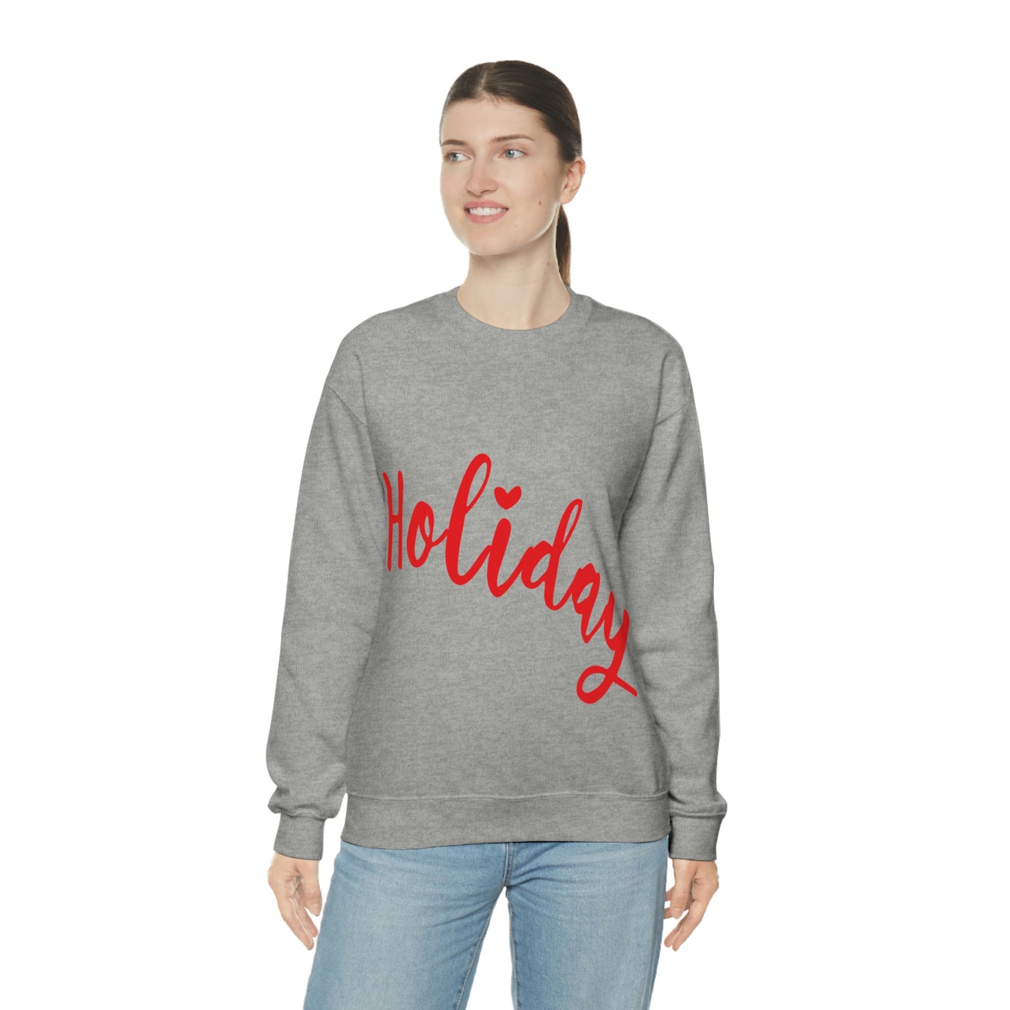 Holidays Red Text Weekend Quotes Unisex Heavy Blend™ Crewneck Sweatshirt