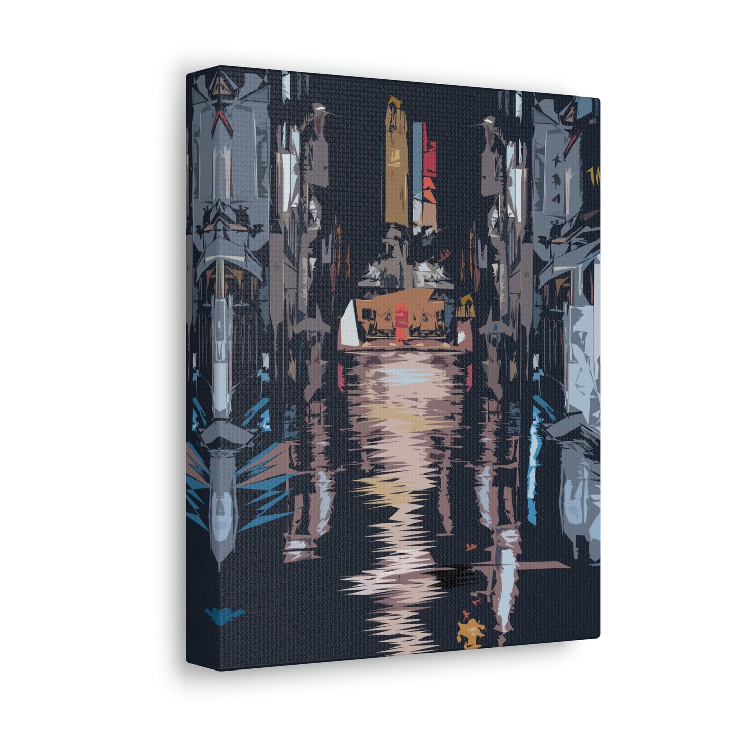 City Night Modern Abstract Classic Art Canvas Gallery Wraps