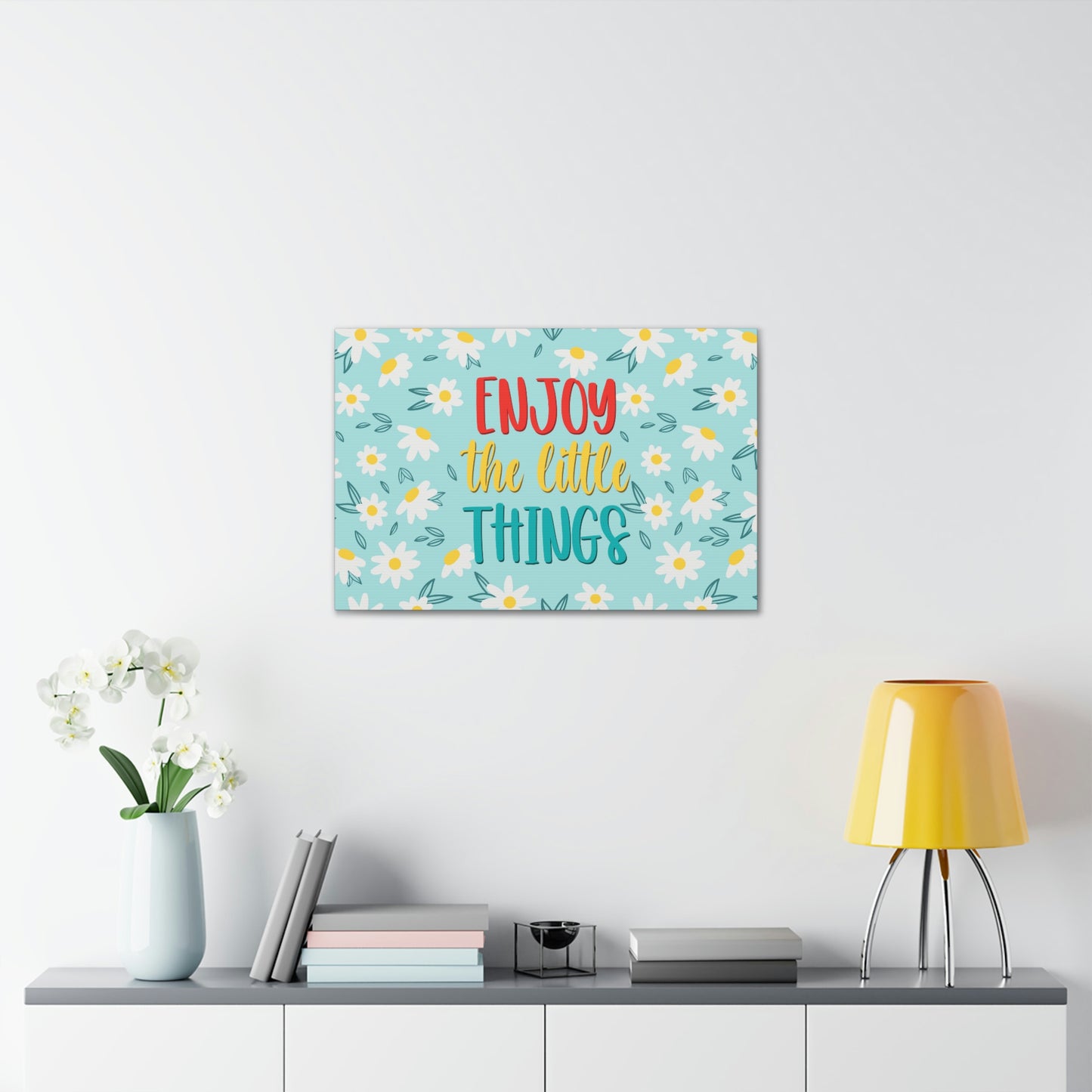 Enjoy The Little Things Aesthetic Classic Art Canvas Gallery Wraps