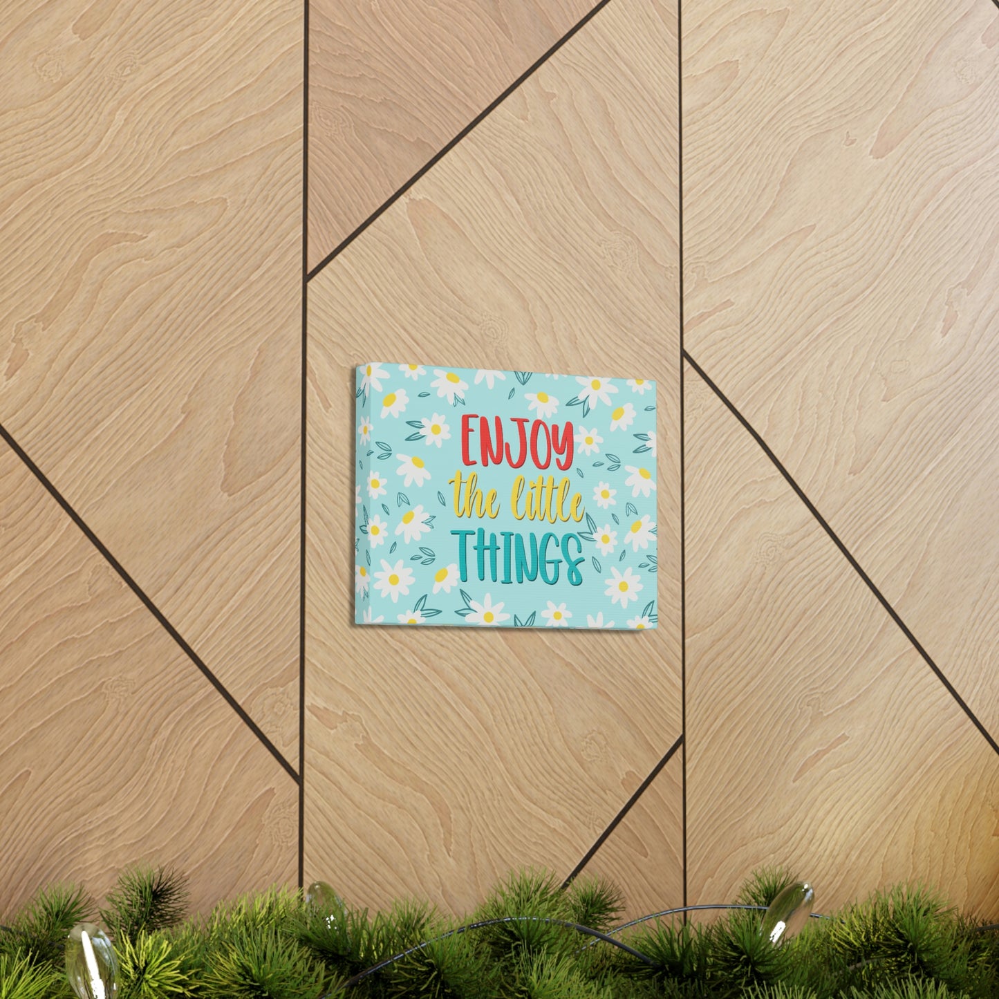 Enjoy The Little Things Aesthetic Classic Art Canvas Gallery Wraps