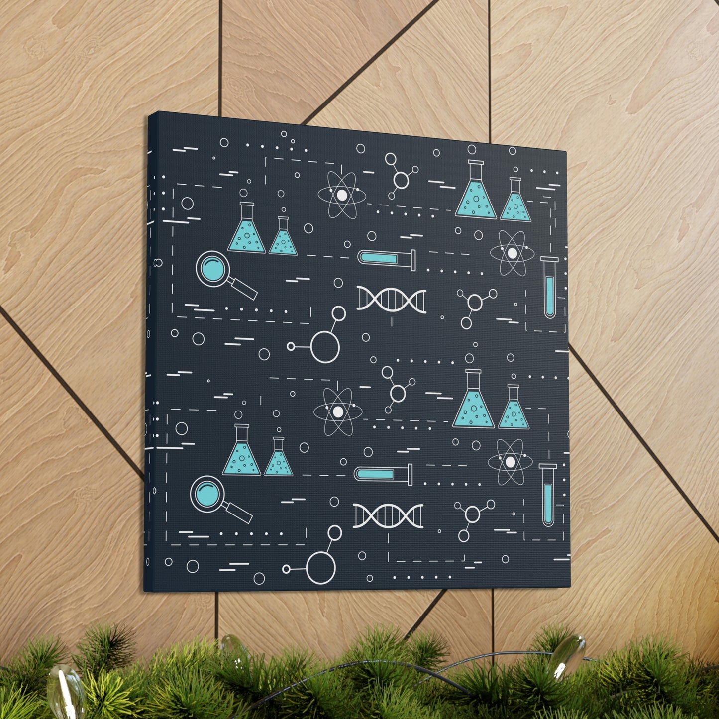 Chemistry Science Biology Pattern Scientist Educational Aesthetic Classic Art Canvas Gallery Wraps