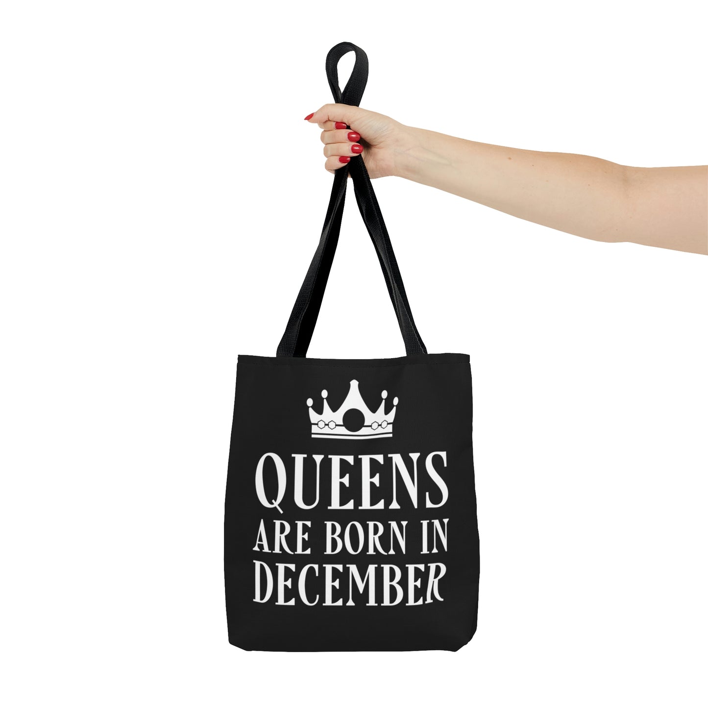 Queens Are Born in December Happy Birthday AOP Tote Bag