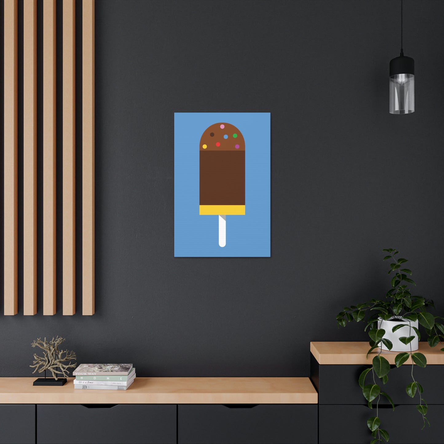 Ice Cream Lover Minimal Abstract Aesthetic Classic Art Canvas Gallery Wraps