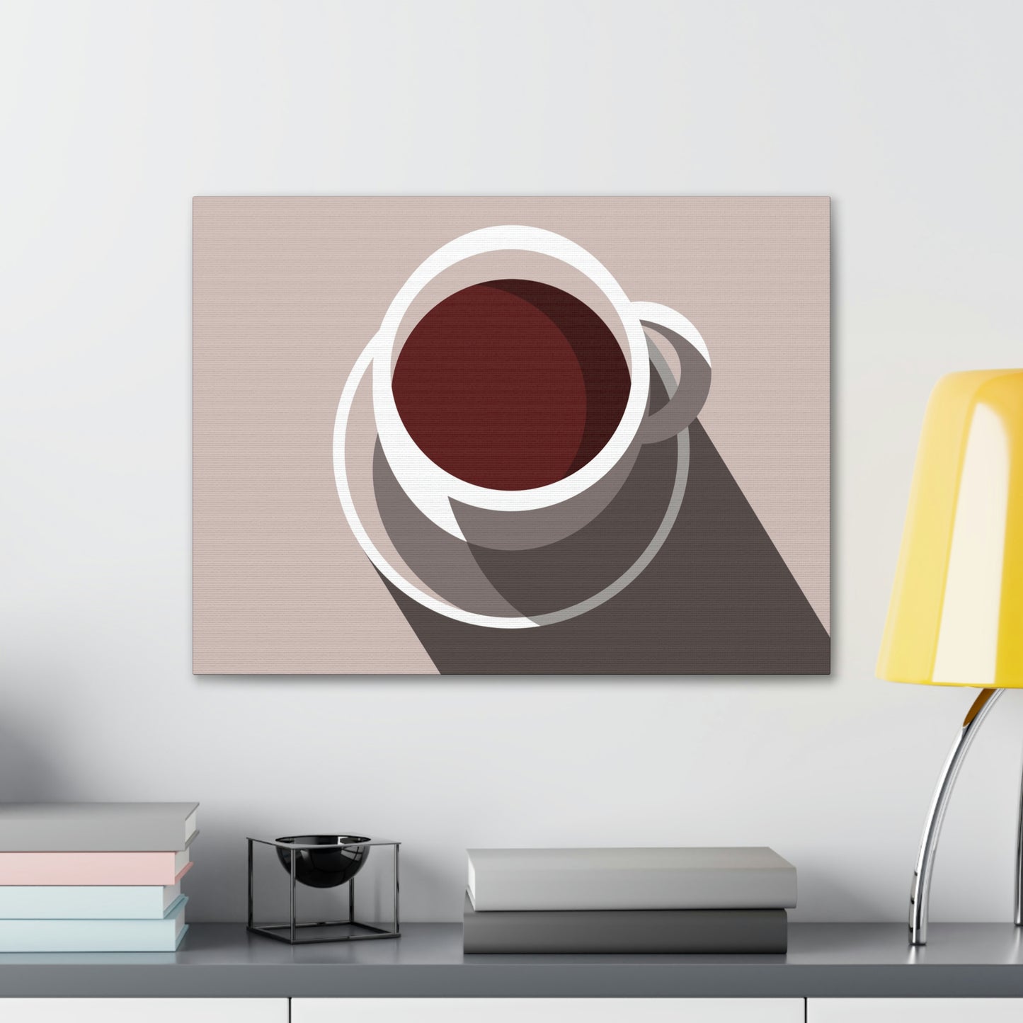 Cup Of Coffee Minimal Art Aesthetic Beige Aesthetic Classic Art Canvas Gallery Wraps